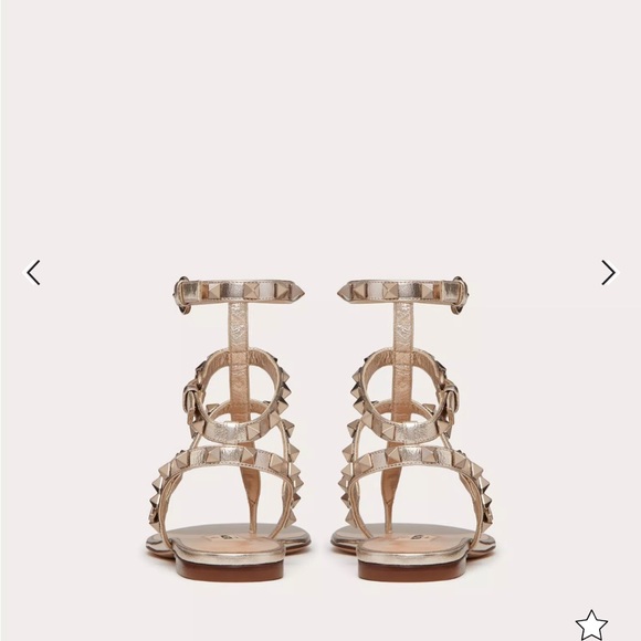 Valentino ROCKSTUD METALLIC FLAT FLIP-FLOP SANDAL - Picture 5 of 7